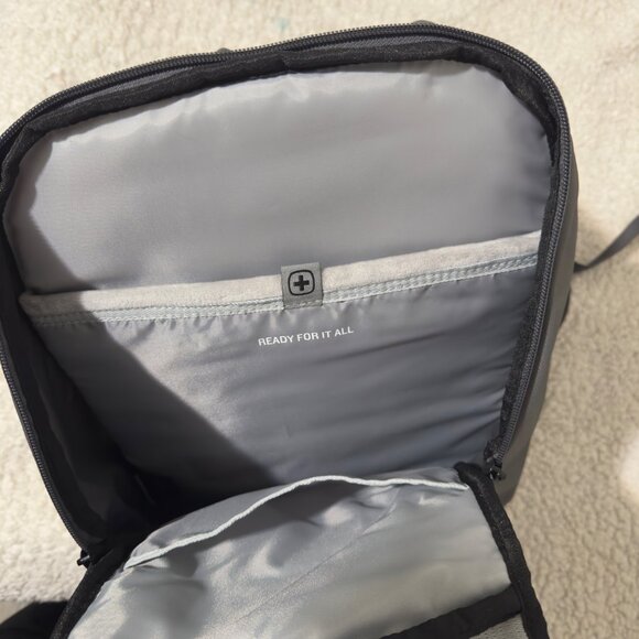 Swissgear Laptop Backpack Charcoal Gray With Padded Straps & Side Pockets school - Picture 12 of 16